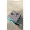 Image 3 : 925 STERLING SILVER STUD EARRINGS WITH AMETHYST STONES