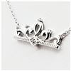 Image 3 : STERLING SILVER DIAMOND "PRINCESS TIARA" NECKLACE, 6 DIAMONDS (0.03CTS), W/A $615.00