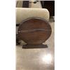Image 8 : 2 OAK CARVED ROUND BEVELLED MIRRORS