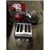 Image 1 : NOSTALGIA SNOWCONE MAKER, POPFLIX POPCORN MAKER AND CUISINART STAINLESS TOASTER