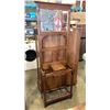 Image 1 : VINTAGE WOOD ENTRANCE STAND WITH COAT HANGERS AND UMBRELLS STAND