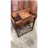 Image 3 : VINTAGE WOOD ENTRANCE STAND WITH COAT HANGERS AND UMBRELLS STAND