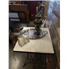 Image 1 : BIRKS REGENCY PLATE PLATTER, SILVER PLATE DRINK DISPENSER AND DECANTER CADDY WITH 2 DECANTERS