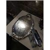 Image 7 : BIRKS REGENCY PLATE PLATTER, SILVER PLATE DRINK DISPENSER AND DECANTER CADDY WITH 2 DECANTERS