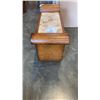 Image 2 : VINTAGE ART DECO INLAID SOFA TABLE WITH 2 DRAWERS