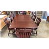Image 2 : DINING TABLE WITH 3 LEAFS AND 8 CHAIRS