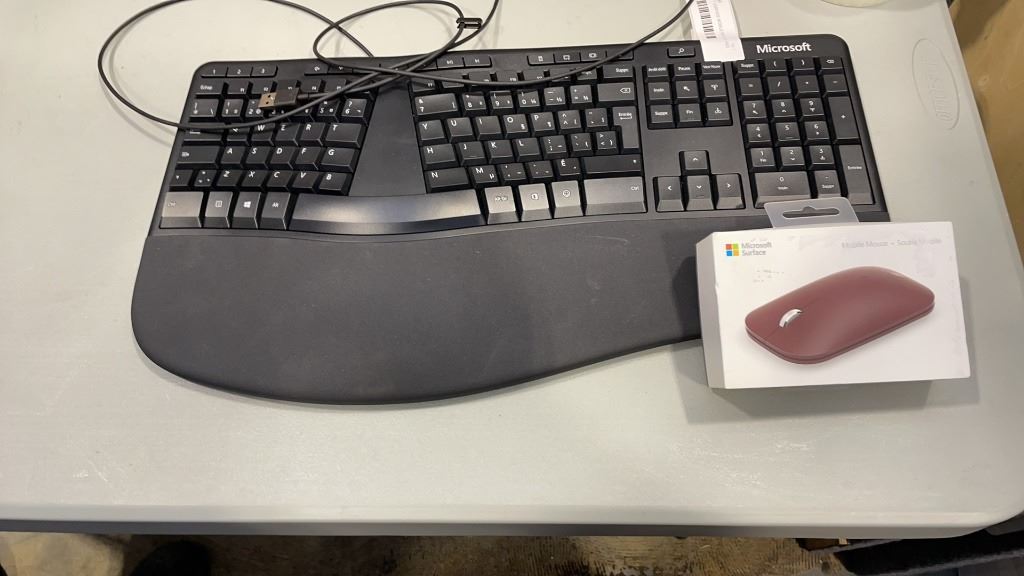 MICROSOFT SURFACE MOBILE MOUSE AND MICROSOFT ERGONOMIC KEYBOARD
