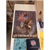Image 8 : LOT OF SHADOWBOXES, METAL AMERICA FREEDOM POSTER, SUPER HEROINED COFFEE TABLE BOOK, ADVERTS, FOOTBAL