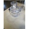 Image 8 : ALPINE CUISINE 5 PIECE POT AND PAN SET WITH LIDS AND TOTE OF PLASTIC CANNISTERS, JUGS, KITCHEN ITEMS