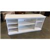 Image 1 : WHITE ENTERTAINMENT STAND WITH SHELVES