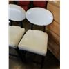 Image 2 : 2 WHITE LEATHER LOOK STOOLS