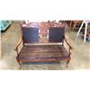 Image 1 : VINTAGE CARVED 2 SEATER BENCH