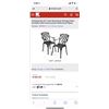 Image 1 : Costway Set of 2 Cast Aluminum Dining Chairs Durable Solid Construction W/Armrest Black