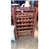 Image 2 : 48 BOTTLE WINE RACK AND WOOD PRODUCE BIN