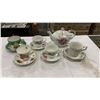 Image 1 : TEA POT AND 5 CHINA CUPS AND SAUCERS