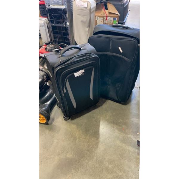 2 BLACK LUGGAGE BAGS