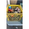 Image 2 : 3 CRATES OF SHOP CLEANERS, FASTWAX INTERIOR CLEANER, TOOLS, PAINTING SUPPLIES, CHAIN