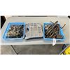 Image 1 : 3 TRAYS OF MACHINING PARTS, DRILL BITS, BOLTS, STAINLESS HARDWARE