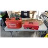 Image 1 : TACKLEBOX WITH CONTENTS, RUBBER FISHING NET, BOAT GAS TANK AND DECORATIVE SNOW SHOE