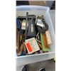 Image 2 : BOX AND BIN OF DENT SLIDE, WIRE WHEELS, HAMMERS AND MORE