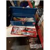 Image 2 : BLUE TOOL BOX WITH CONTENTS AND 2 JIG SAWWS 1 CRAFTSMAN AND 1 AEG STPE 400 A
