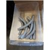 Image 2 : BOX OF ASSORTED PLUMBING PVC AND TOTE OF RATCHET STRAPS