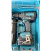 Image 2 : MAKITA  18 VOLT CORDLESS DRILL SET WITH 2 BATTERIES AND CHARGER WITH CASE TESTED AND WORKING