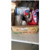 Image 2 : BOX OF KITCHEN UTENSILS WITH COOKIE CUTTERS, PC MICROWAVE AND RIVAL ROASTER OVEN