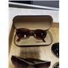 Image 8 : JEWELRY BOX WITH WATCHES AND TRAY OF SUNGLASSES
