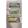 Image 1 : 3 MINT $1 CANADIAN BILLS - 1967 CENTENNIAL, AND 2 1973 LAST ISSUE