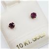 Image 1 : 10KT. WHITE GOLD 3MM NATURAL ENHANCED RUBY STUD EARRINGS, 0.28CTS, W/A $495.00