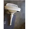 Image 2 : ANTIQUE ENAMELED CAST IRON PEDESTAL SINK - STANDARD IDEAL