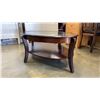 Image 2 : OVAL COFFEE TABLE WITH GLASSTOP INSERT