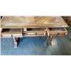 Image 2 : RUSTIC WOOD DINING TABLE WITH 3 DRAWERS - 59 inches long x 36 inches deep x 29 inches tall