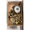 Image 8 : 2 TRAYS OF SILVER PLATE, DOME CLOCK PARTS