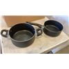 Image 8 : BOX OF POTS, KNIFE BLOCK WITH KNIVES