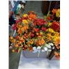 Image 2 : 2 BOXES OF FALL COLOURED ATRIFICAL FLOWERS