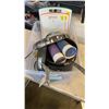 Image 1 : TOTE OF KIRKLAND COOKWARE AND HENKELS CUTTING BOARDS