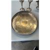 Image 2 : LOT OF SILVER PLATED WINE CUPS,TRAY, TEA POT AND CUPS