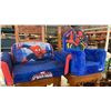 Image 8 : RIDEON ROCKING HORSE AND STUFFED HUSKY WITH 2 SPIDERMAN KIDS COUCHES