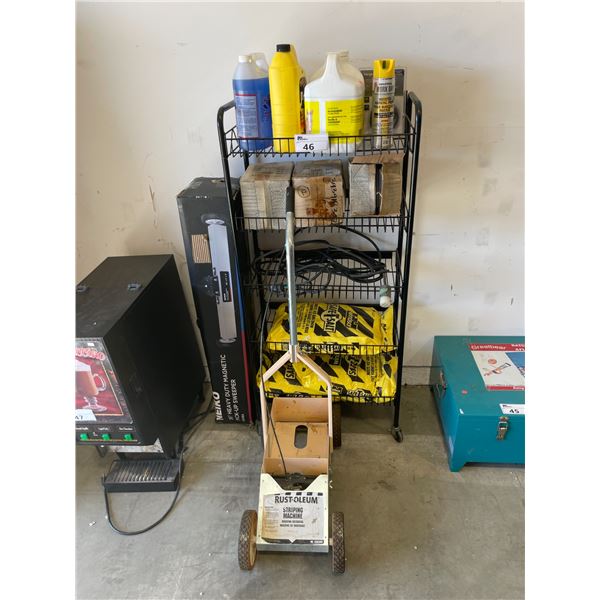 NEIKO 36' HEAVY DUTY MAGNETIC SWEEPER, RUST-OLEUM STRIPING MACHINE AND ...