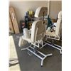 Image 2 : EQUIPRO WHITE UPHOLSTERED GAS-LIFT BEAUTICIAN CHAIR WITH ARM & HEADREST ATTACHMENTS