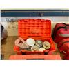 Image 2 : 2 ORANGE TOOL BOXES WITH ASSORTED TOOL / CHEMICAL CONTENTS & EMERGENCY SPILL KIT