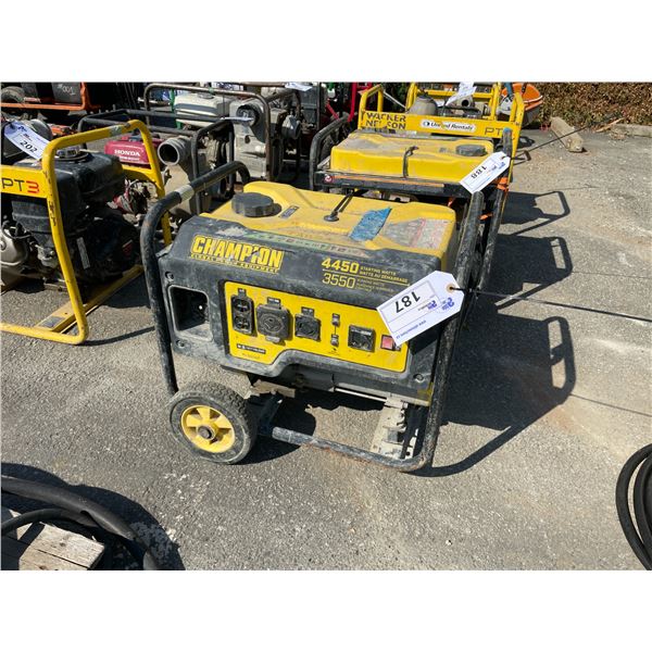 CHAMPION 4450 GAS POWERED MOBILE GENERATOR champion-4450-gas-powered-mobile-generator
