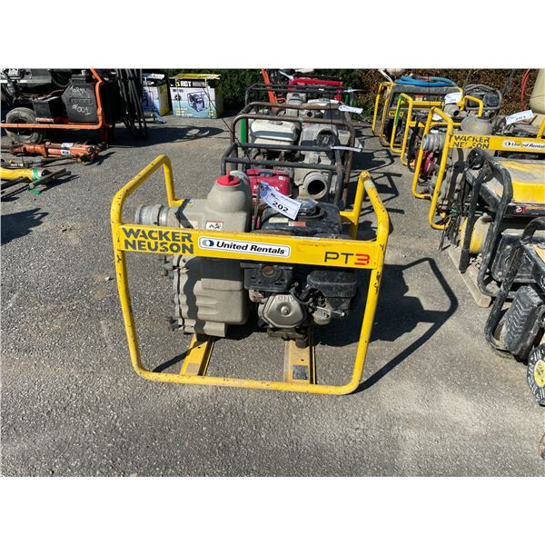 WACKER NEUSON PT3 INDUSTRIAL GAS POWERED MOBILE TRASH PUMP