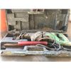 Image 2 : HITACHI CR13V ELECTRIC RECIPROCATING SAW IN HARD CASE, RIDGID SHOP VACUUM & 3 WOODEN PIPE STANDS