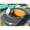 Image 2 : SET OF 4 SKID STEER TIRES WITH RIMS