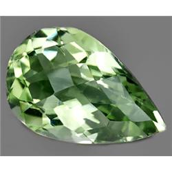 13.10ct RARE Exceptional Pear Checkerboard  Green Amethyst FLAWLESS (GEM-8994)