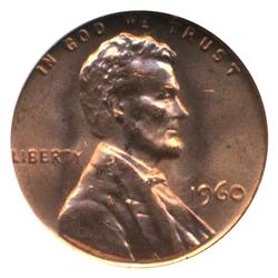 1960 LG DT US Lincoln Cent Coin NGC MS66 Red (COI-4250)