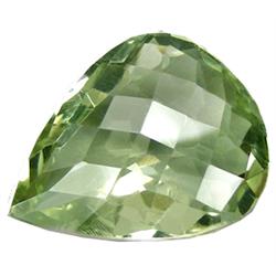 22.20ct Deluxe Pear Checkerboard  Green Amethyst FLAWLESS (GEM-9273)